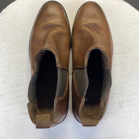 ClarksUltimate Comfort Men's Slip On Brown Leather Chelsea Boots,Size 13 M - Picture 3 of 16